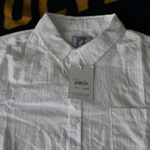 PX, Brand new shirt with tags, white linen, Large